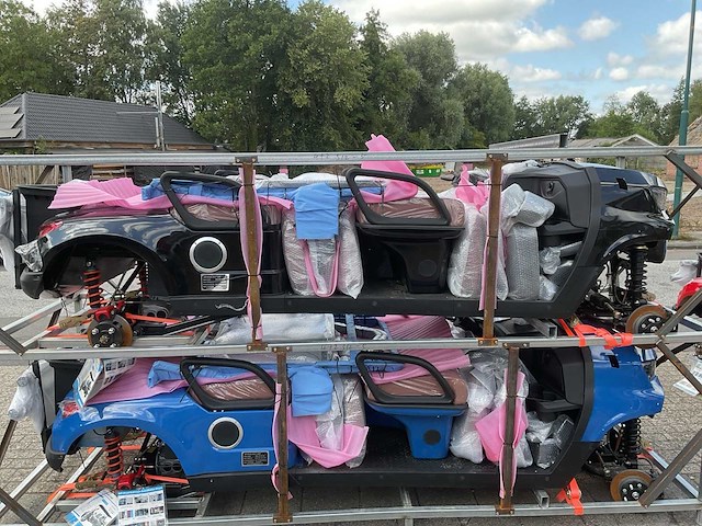 Sdlool gc42s 4+2 off-road golf cart zwart golfkar - afbeelding 2 van  9