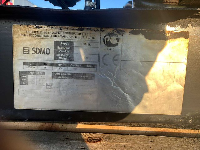 Sdmo / john deere - jm40k met overnamekast - stroomgenerator - afbeelding 11 van  21