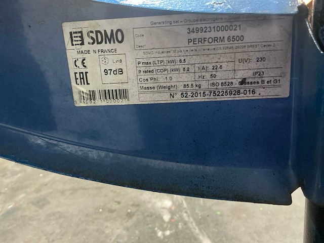Sdmo perform 6500 stroomgenerator - afbeelding 7 van  7