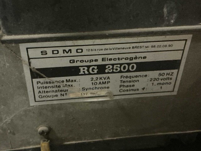 Sdmo rg 2500 ranger mobiele stroomgenerator - afbeelding 5 van  5