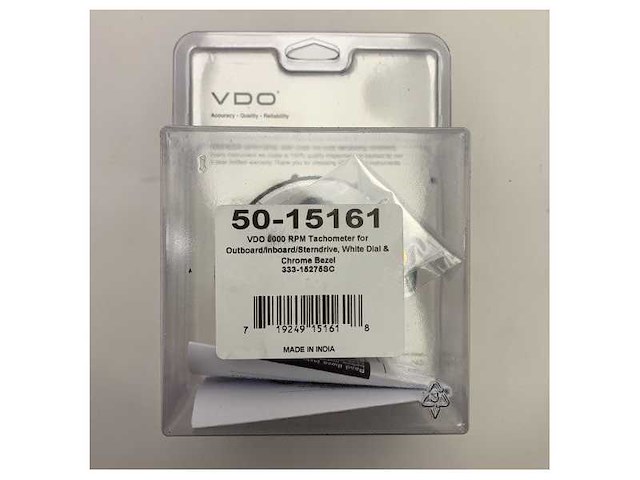 Seachoice vdo motortoerenteller 8000 rpm wit - 15161 - afbeelding 2 van  2