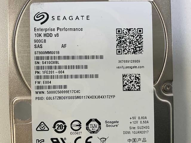 Seagate 20x 900 gb 10k sas (st900mm0018) hdds (20x) - afbeelding 3 van  11