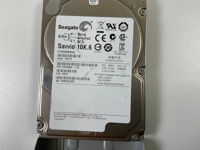 Seagate 6x 900 gb sas(st900mm0006) hdds (6x) - afbeelding 9 van  9