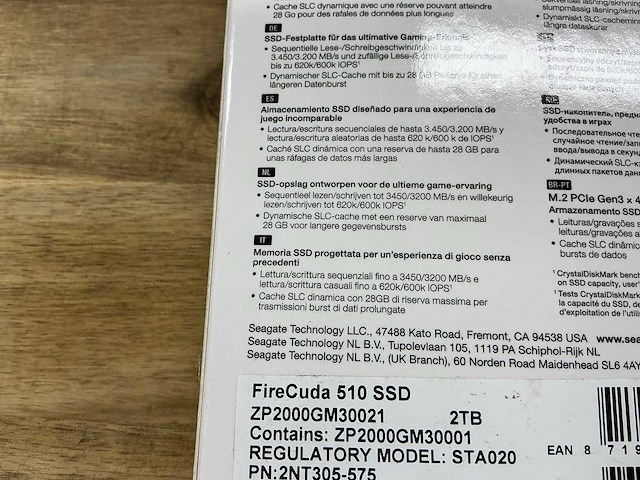 Seagate firecuda 510 2tb - afbeelding 4 van  4