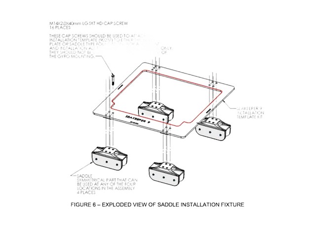 Seakeeper 7 - 9 | m8000 adaptor saddle kit - 90258 - afbeelding 1 van  6