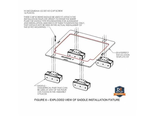 Seakeeper 7 - 9 | m8000 adaptor saddle kit - 90258 - afbeelding 2 van  6