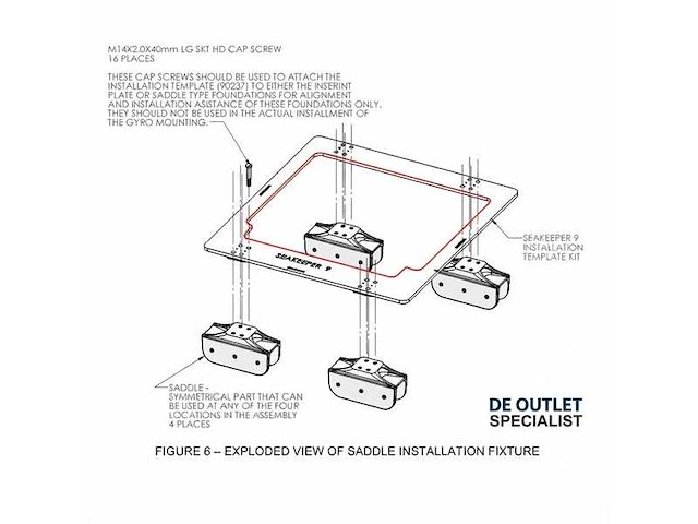 Seakeeper 7 - 9 | m8000 adaptor saddle kit - 90258 - afbeelding 1 van  5
