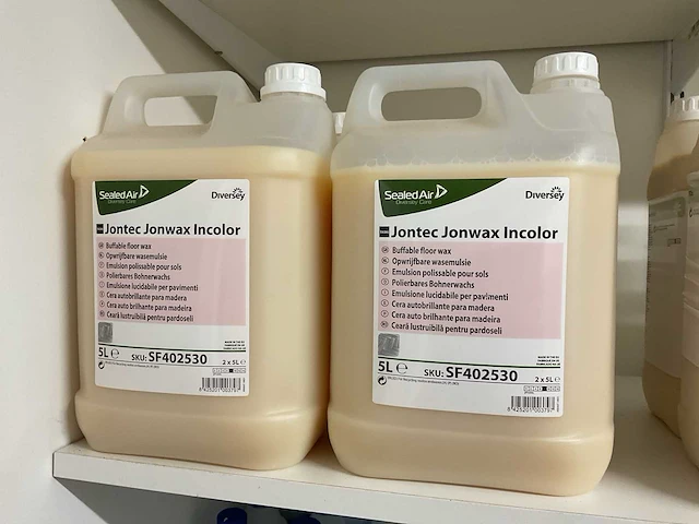 Sealed air jontec jonwax incolor jerrycan á 5l opwrijfbare wasemulsie (4x) - afbeelding 1 van  1