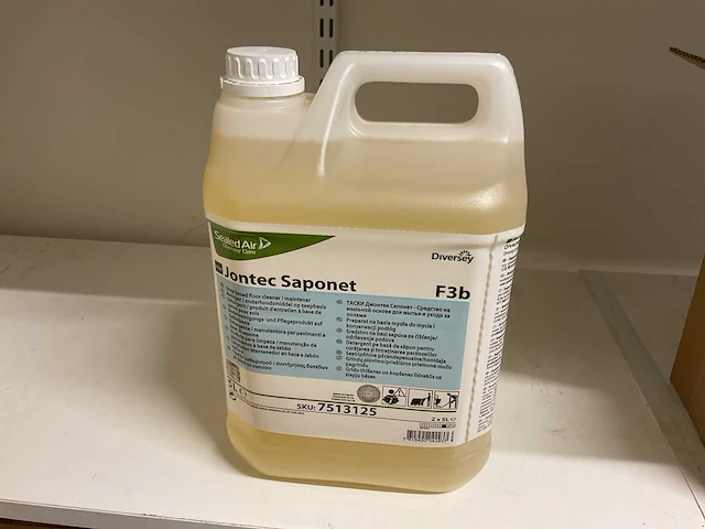 Sealed air jontec saponet f3b jerrycan á 5l alkalische vloerreiniger - afbeelding 1 van  1