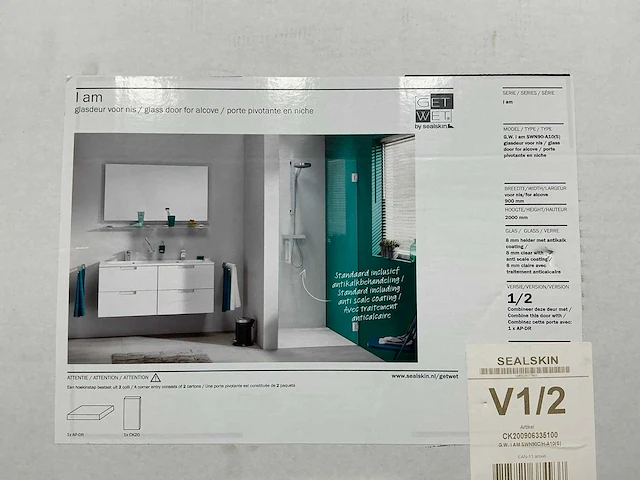Sealskin - i am - douchedeur 200 x 90 cm - afbeelding 2 van  4