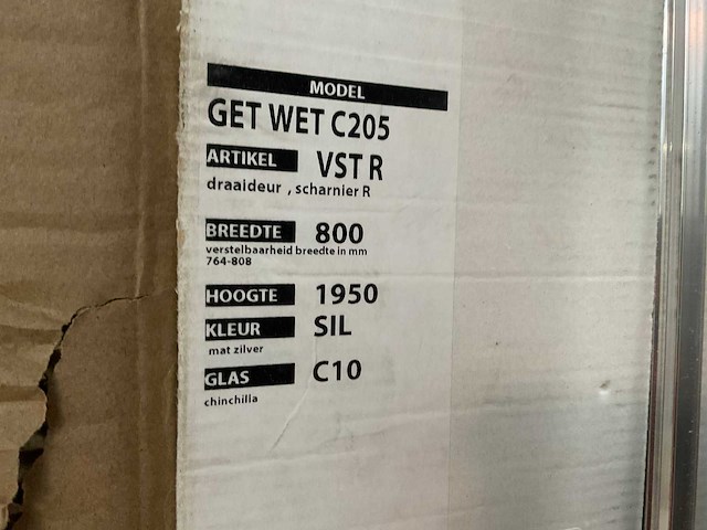 Sealskin c205 douchedeur 80x195 cm - afbeelding 2 van  2