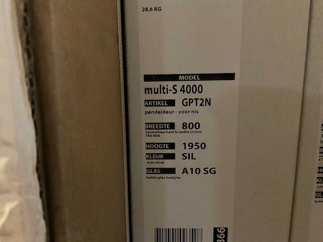 Sealskin multi s 4000 draaideur 80x195 cm - afbeelding 2 van  2