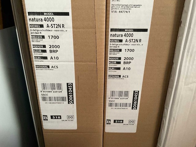 Sealskin natura 4000 brass pearl 170x200cm schuifdeur - afbeelding 3 van  4