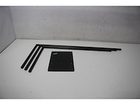 Sealskin tube handdoekrek 3armig vrijstaand geschikt voor 3 handdoeken zwart - afbeelding 3 van  4