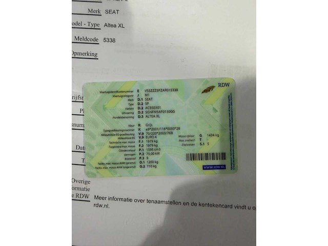 Seat - 2011 - altea xl - 1.6 hattrick - 47-nzv-2 - afbeelding 3 van  9