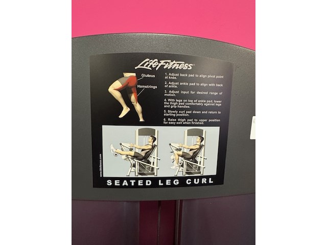 Seated leg curl life fitness, fzslc-50023 - afbeelding 3 van  6