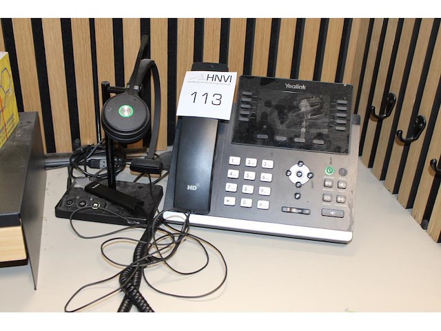 Secretaresse telefoon yealink met headset. - afbeelding 1 van  2