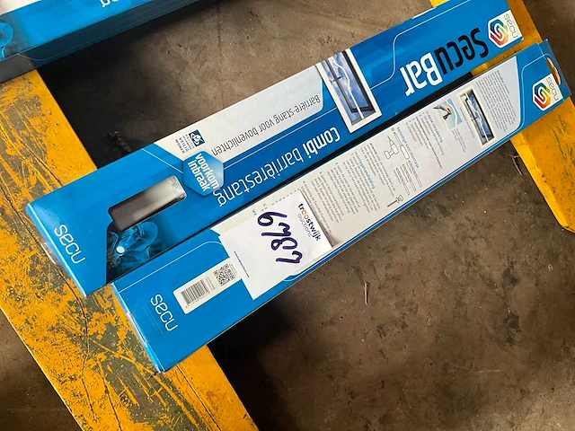 Secubar - barrièrestang combi - 680-870mm in de dag wit - deurbeslag ramen en deuren (2x) - afbeelding 2 van  3