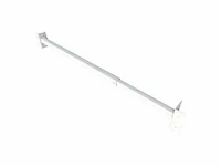 Secubar - barrièrestang single - 600-1100mm in de dag wit - deurbeslag ramen en deuren (2x)