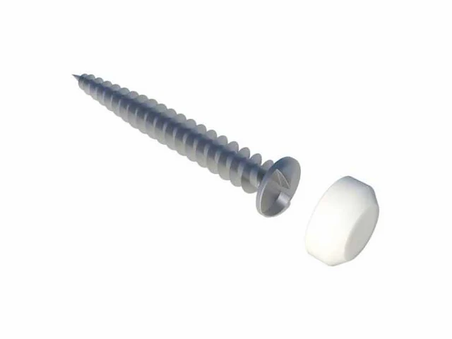 Secumax - anti-inbraakschroef - 4.0x35mm kunststof verzinkt wit - raam en deurbeslag (4x) - afbeelding 1 van  3