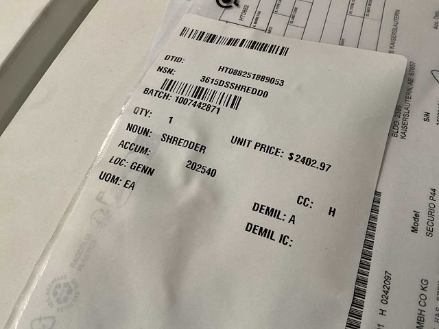Securio p44 shredder (2x) - afbeelding 3 van  3