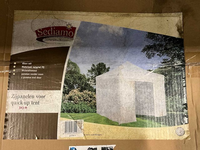 Sediamo 3x3 zijpanelen quick up tent zijpanelen voor partytent - afbeelding 2 van  3