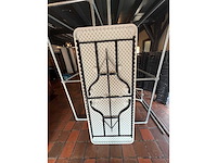 Sediamo inklapbare kunststof restauranttafels met bijpssende tafelrok (4x) - afbeelding 3 van  4