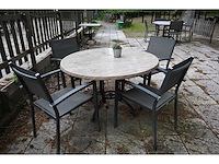 Sediamo terrasset bestaande uit 7 ronde terrastafels en 28 terrasstoelen - afbeelding 3 van  6