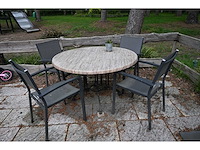 Sediamo terrasset bestaande uit 7 ronde terrastafels en 28 terrasstoelen - afbeelding 4 van  6
