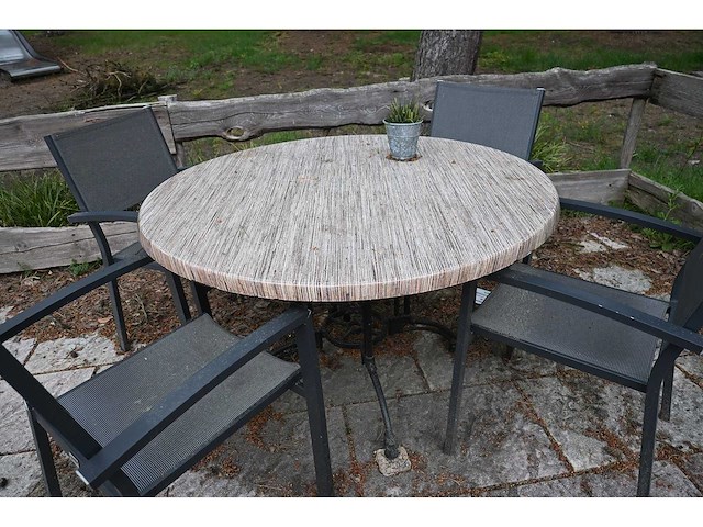 Sediamo terrasset bestaande uit 7 ronde terrastafels en 28 terrasstoelen - afbeelding 5 van  6