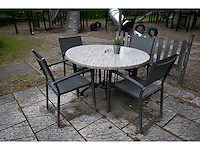 Sediamo terrasset bestaande uit 7 ronde terrastafels en 28 terrasstoelen - afbeelding 6 van  6