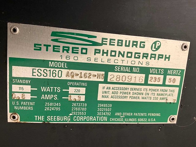 Seeburg ess160 stereo showcase jukebox - afbeelding 8 van  8
