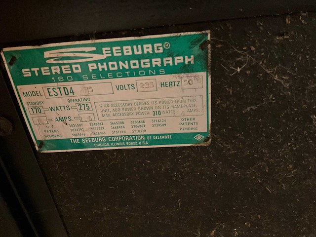 Seeburg estd4 stereo phonograph jukebox - afbeelding 10 van  10