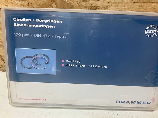 Seeger box met diverse borgringen 170 stuks (2x) - afbeelding 1 van  3