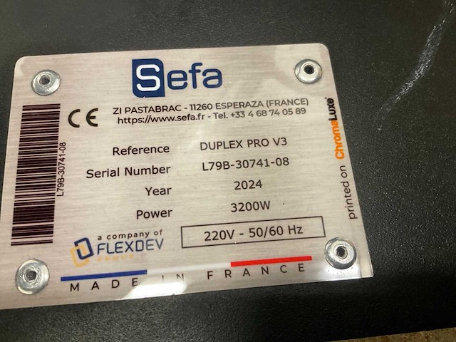 Sefa duplex v3 transferpers met diverse platen - afbeelding 2 van  6