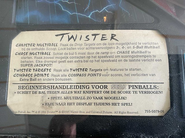 Sega pinball twister flipperkast - afbeelding 6 van  7