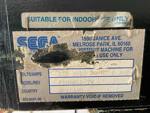 Sega pinball twister flipperkast - afbeelding 7 van  7