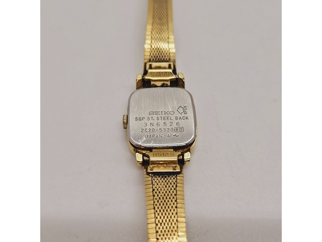 Seiko 2c20-5320 dameshorloge met goudkeurmerk - afbeelding 5 van  5