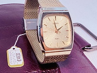 Seiko alba ''estate'' ovaal tank horloge met embossed wijzerplaat - afbeelding 1 van  9