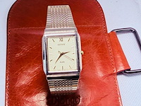 Seiko alba klassiek tank herenhorloge - goudkleurige dresswatch - afbeelding 1 van  9