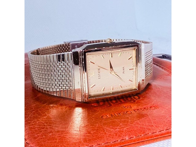 Seiko alba klassiek tank herenhorloge - goudkleurige dresswatch - afbeelding 3 van  9