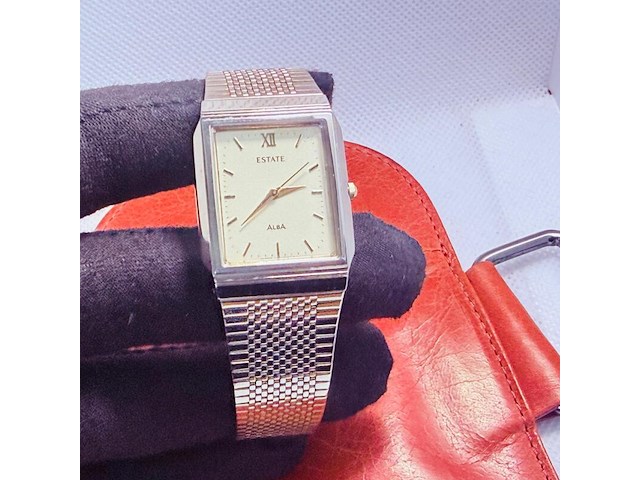 Seiko alba klassiek tank herenhorloge - goudkleurige dresswatch - afbeelding 6 van  9