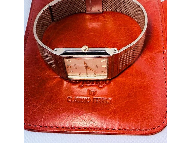 Seiko alba klassiek tank herenhorloge - goudkleurige dresswatch - afbeelding 7 van  9