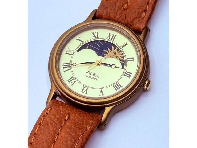Seiko alba moonphase horloge - afbeelding 1 van  6