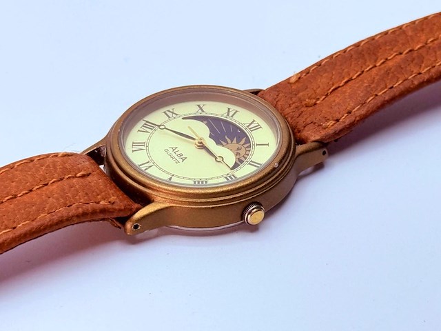 Seiko alba moonphase horloge - afbeelding 3 van  6
