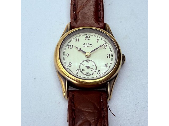 Seiko alba v802-0020 dameshorloge met centrale seconde - afbeelding 2 van  7