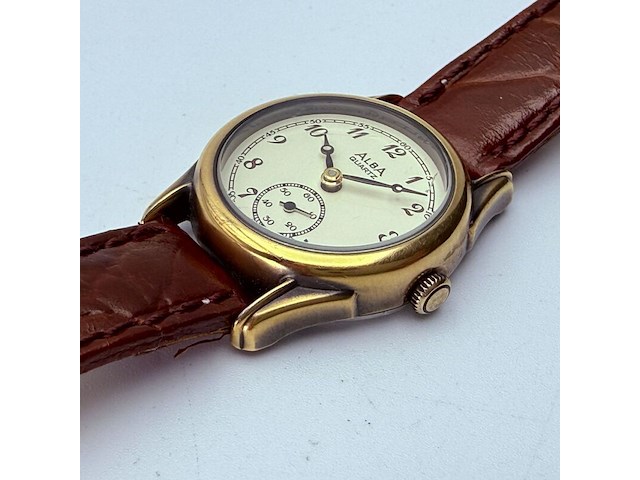Seiko alba v802-0020 dameshorloge met centrale seconde - afbeelding 4 van  7