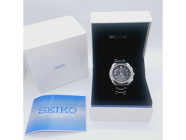 Seiko brightz solar radio wave controlled worldtimer herenhorloge - afbeelding 3 van  10