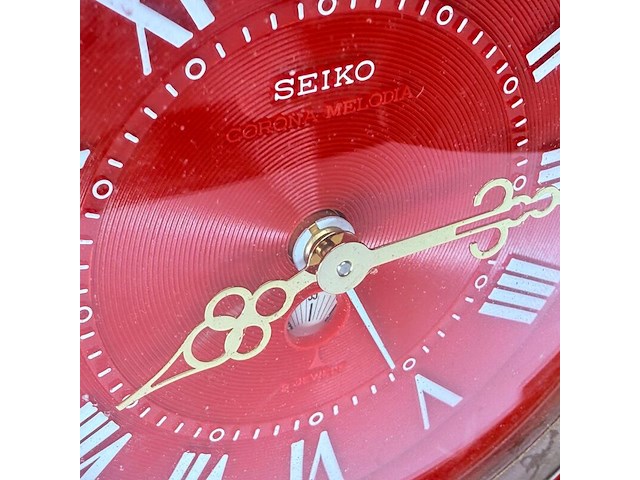 Seiko corona melodia tafelklok/muziekklok, loopt niet - afbeelding 6 van  10