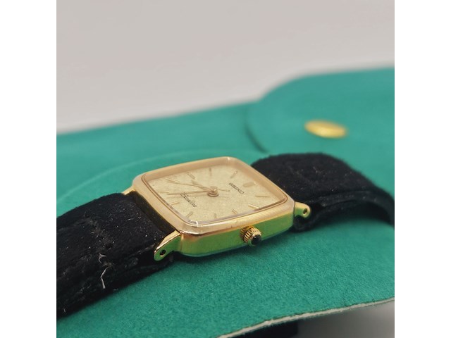 Seiko exceline 1221-5950 10kt gouden dameshorloge - afbeelding 6 van  7